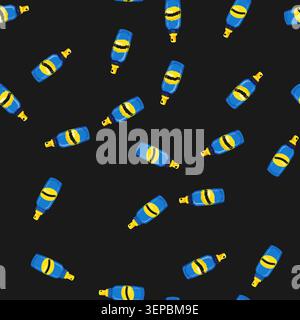 seamless pattern fly bug spray color icon vector. fly bug spray sign. isolated symbol illustration Stock Vector