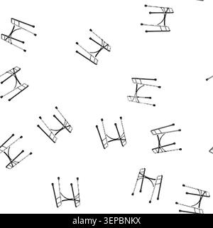 pattern recovery crutch medical cartoon. recovery crutch medical sign vector Stock Vector