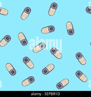 pattern modern fingerprint door lock cartoon. installation digital, code protection, key entry modern fingerprint door lock sign. seamless vector illu Stock Vector