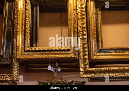 Antique eighteenth century rococo picture frames Stock Photo