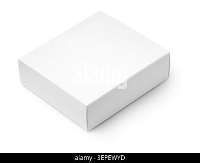 White rectangular box on a transparent background, ready for custom branding Stock Photo