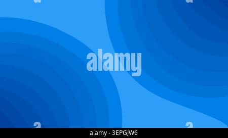 Abstract blue concentric circle gradient minimal background Stock Vector