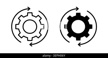 Continuous changes icon concept logo design collection. Stock Vector