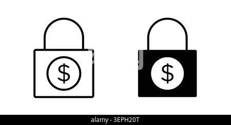 Fixed price icon concept logo design collection. Stock Vector