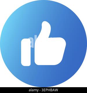 Thumbs up social media like icon, isolated vector illustration Stock Vector