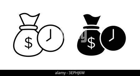 Fixed deposit icon concept logo design collection. Stock Vector