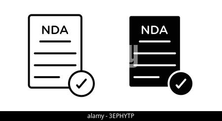 NDA icon concept logo design collection. Stock Vector