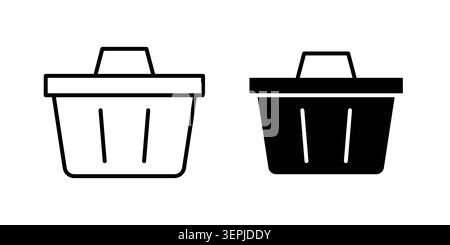 Shopping basket icon concept logo design collection. Stock Vector