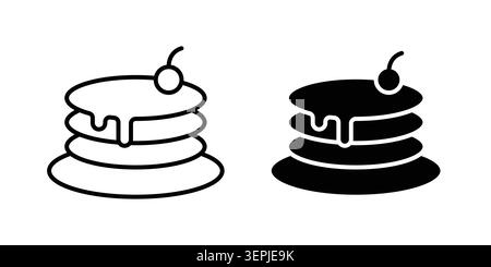 pancakes icon concept logo design collection. Stock Vector
