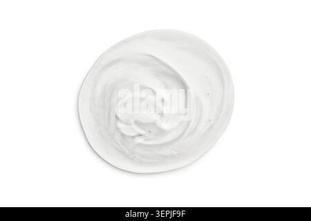 Transparent cosmetic gel or face serum product with texture and bubbles. Stock Photo