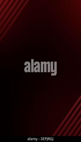 Dark gradient background with subtle red diagonal stripes providing a dynamic and modern backdrop for sports, technology, and branding Stock Photo