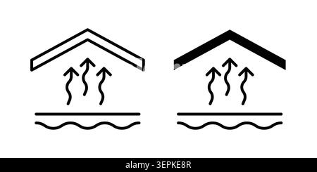 Underfloor heating icon concept logo design collection. Stock Vector