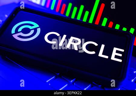 Circle Leading Stablecoin Issuer And Digital Currency Payment Solutions Provider For Blockchain And Treasury Management Stock Photo