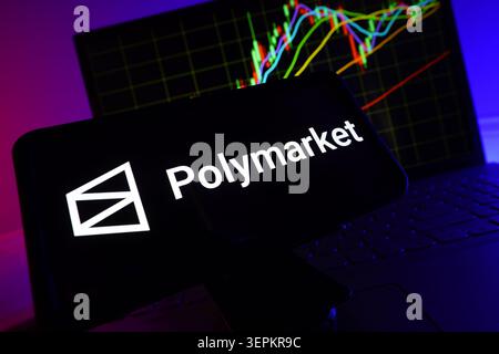 Polymarket Leading Cryptocurrency Prediction Market And Event Betting Platform For Outcome Trading Stock Photo