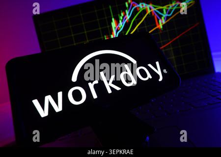 Workday Cloud Based Enterprise Software Company Specializing In Human Resources Finance And Business Planning Solutions Stock Photo