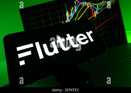 Flutter Open Source Mobile App Development Framework By Google For Cross Platform Applications Stock Photo