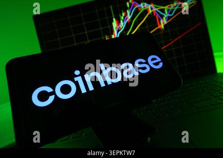 Coinbase Leading Cryptocurrency Exchange Digital Asset Trading Platform And Blockchain Solutions Provider Stock Photo