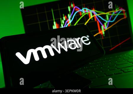 VMware Leading Virtualization Cloud Computing Infrastructure And Enterprise Software Solutions Provider Stock Photo
