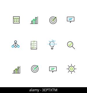 Icon Sets vector background with balanced copy space for microstock and commercial design projects. Stock Vector