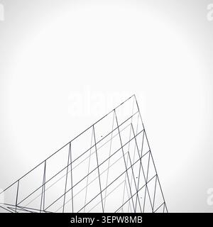 Wire Pyramid vector background with balanced copy space for microstock and commercial design projects. Stock Vector