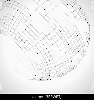 Tech Globe vector background with modern stock-friendly styling for microstock and commercial design projects. Stock Vector