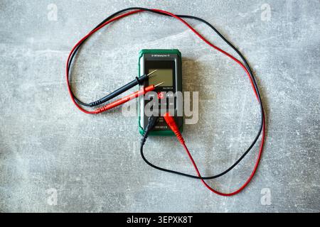 A digital multimeter Stock Photo
