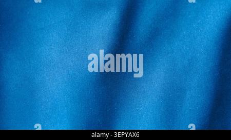 Blue fabric texture with soft waves close up Stock Photo