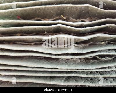 Neglected Cabin Air Filter Reveals Dust Buildup in a Car HVAC System Stock Photo