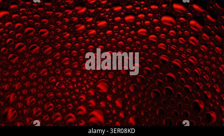 Red bubbles creating an abstract pattern and textured background Stock Photo