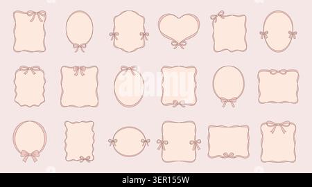 Parcel Label Shape Bridal Shower - Gift Tag Set, in Kawaii Style Vector Illustration Stock ...