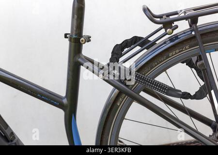 Bicycle with combination lock, safe is safe, symbolic picture Stock Photo