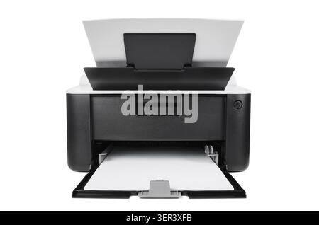 Compact laser home printer isolated on white background Stock Photo
