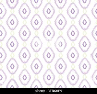 Stylish flourish swirl line ikak ornament  seamless pattern. Abstract organic shape vintage fabric fashion seamless texture for wallpapers, textile. Stock Photo