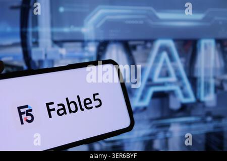 Claude Fable 5 is Anthropic's flagship, Mythos-class AI model released on June 9, 2026, delivering state-of-the-art capabilities in software engineeri Stock Photo