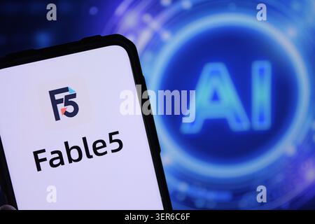 Claude Fable 5 is Anthropic's flagship, Mythos-class AI model released on June 9, 2026, delivering state-of-the-art capabilities in software engineeri Stock Photo