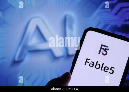 Claude Fable 5 is Anthropic's flagship, Mythos-class AI model released on June 9, 2026, delivering state-of-the-art capabilities in software engineeri Stock Photo