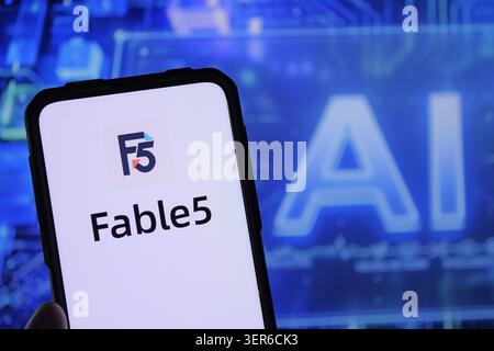 Claude Fable 5 is Anthropic's flagship, Mythos-class AI model released on June 9, 2026, delivering state-of-the-art capabilities in software engineeri Stock Photo