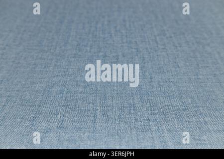 Macro detail of a slate blue linen weave pattern Stock Photo
