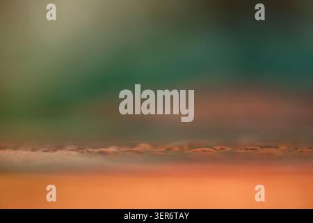 Wafer surface showing blurred microchip features, creating an abstract zen feeling Stock Photo