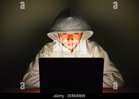 Cyber attacker Stock Photo