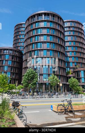 Axel Towers, Copenhagen, Denmark designed by LeneTranberg - the towers comprise 5 buildings which are opposite Tivoli Gardens Stock Photo
