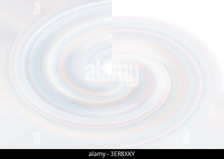 An abstract background with a soft, iridescent swirl effect, blending subtle pastel colors into a fluid, circular motion pattern. Stock Photo