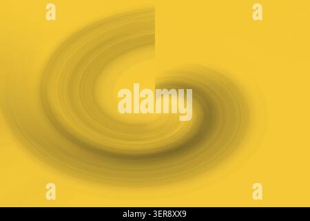 A minimalist digital art piece featuring a swirling vortex pattern in shades of yellow and gold, creating a soft and elegant sense of circular movemen Stock Photo