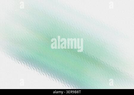 A soft, ethereal abstract background with diagonal strokes of light green fading into a white, grainy, and textured surface. Stock Photo