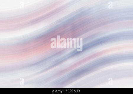 An abstract background with diagonal flowing waves in soft blue and pink stripes, characterized by a gentle grainy texture and smooth transitions. Stock Photo