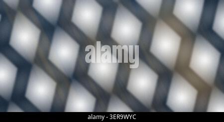 A dark, textured background featuring a repeating pattern of soft, glowing diamond-shaped lights arranged in a diagonal grid, creating a modern aesthe Stock Photo