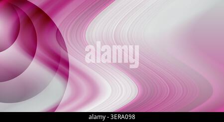 A modern abstract background featuring smooth, flowing liquid waves in shades of magenta, pink, and white, creating a dynamic and elegant visual effec Stock Photo