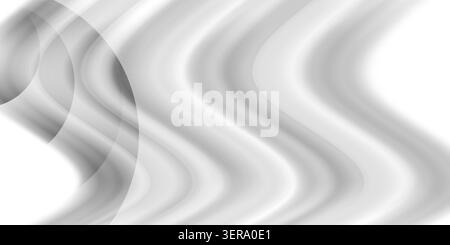 An abstract background featuring smooth, flowing wavy lines in shades of grey and white, creating a modern and elegant sense of movement. Stock Photo