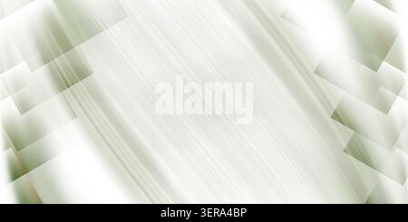 Abstract background featuring a central green motion blur effect surrounded by overlapping white and light green geometric rectangular shapes. Stock Photo