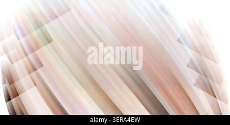An abstract background featuring soft, diagonal light streaks in warm beige and white tones, accented by layered geometric rectangular shapes. Stock Photo